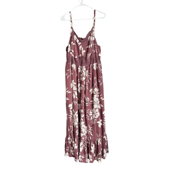 Torrid Mauve and Cream Floral Maxi Dress - Picture 2 of 7